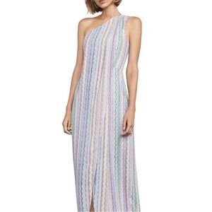 BCBGMaxaria Multicolor One-Shoulder Dress New With Tags